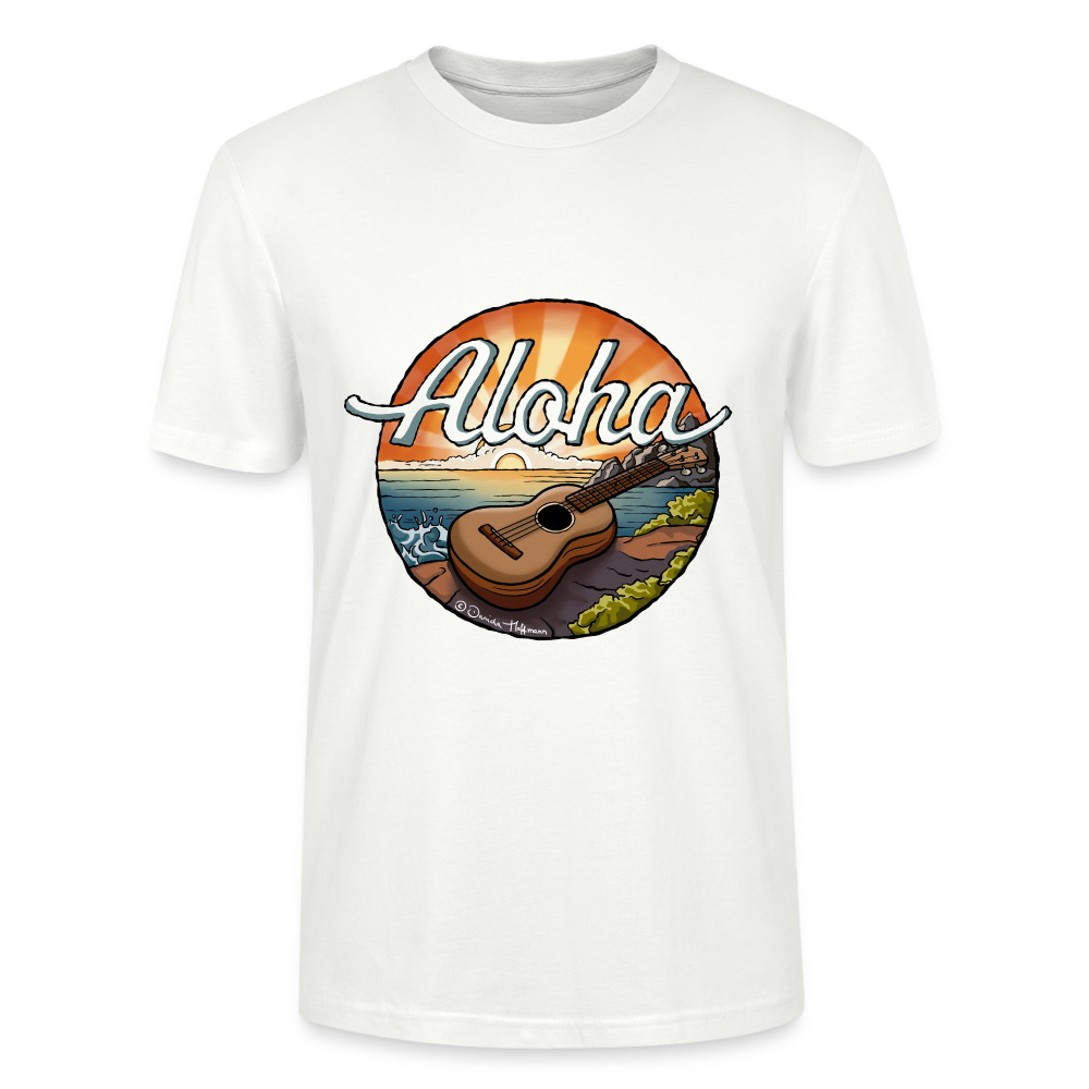 Ukulele T-Shirt Unisex - "Aloha" - Weiß