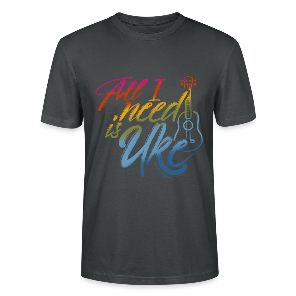 Ukulele T-Shirt Unisex - "All I need is Uke" - Anthrazit