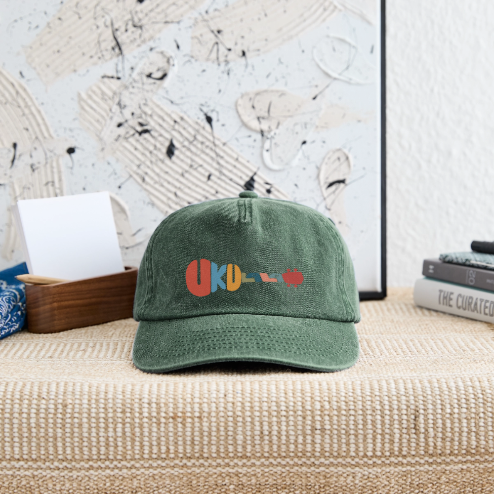 Vintage Cap - "Music Love" - Vintage Flaschengrün
