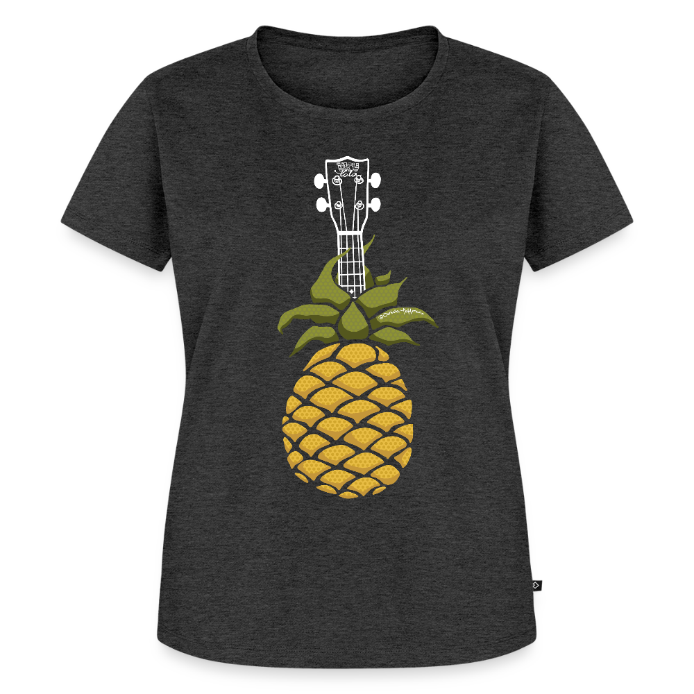 Damen Premium T-Shirt - "Pineapple Jam" - Anthrazit meliert
