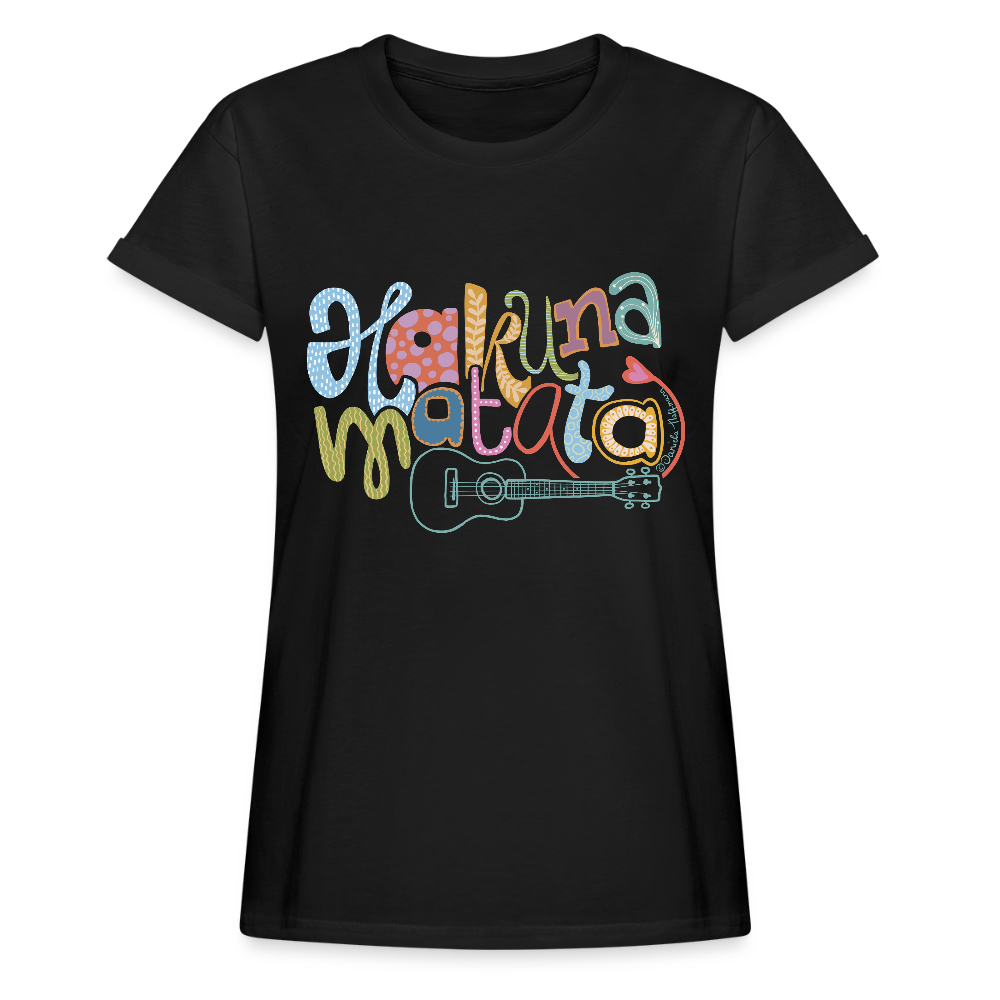 Ukulele Damen T-Shirt - "Hakuna Matata" - Schwarz