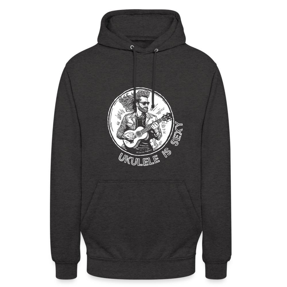 Ukulele Unisex Hoodie - "Ukulele is sexy" - Anthrazit