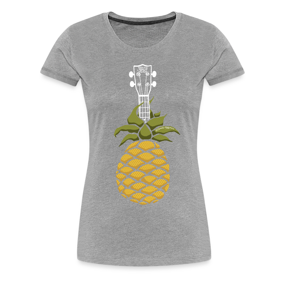 Damen Premium T-Shirt - "Pineapple Jam" - Grau meliert