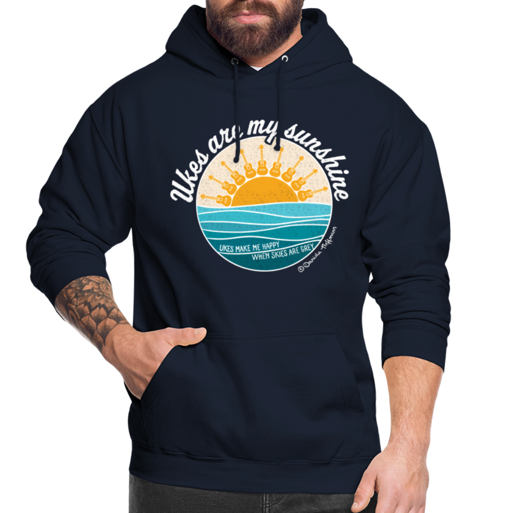 Ukulele Unisex Hoodie - "Ukes are my sunshine" - blue edition - Navy