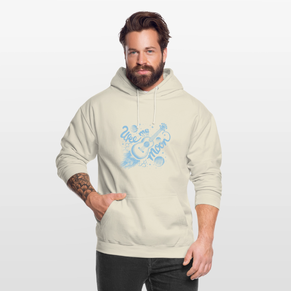 Ukulele Unisex Hoodie - "Uke me to the moon" - Vanille-Milchshake