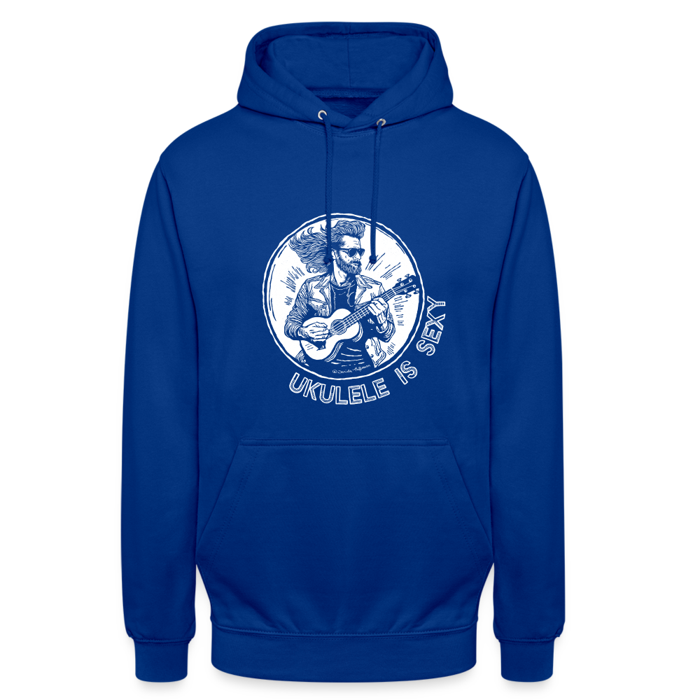 Ukulele Unisex Hoodie - "Ukulele is sexy" - Royalblau