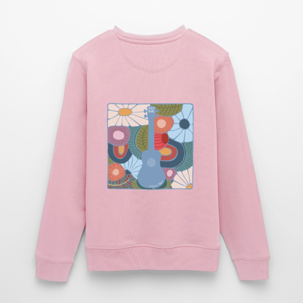 Ukulele-Sweatshirt - "Modern Flowers" - Hellrosa