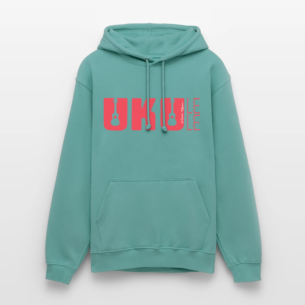 Ukulele Unisex Hoodie - "UKULELE" - Pastelltürkis
