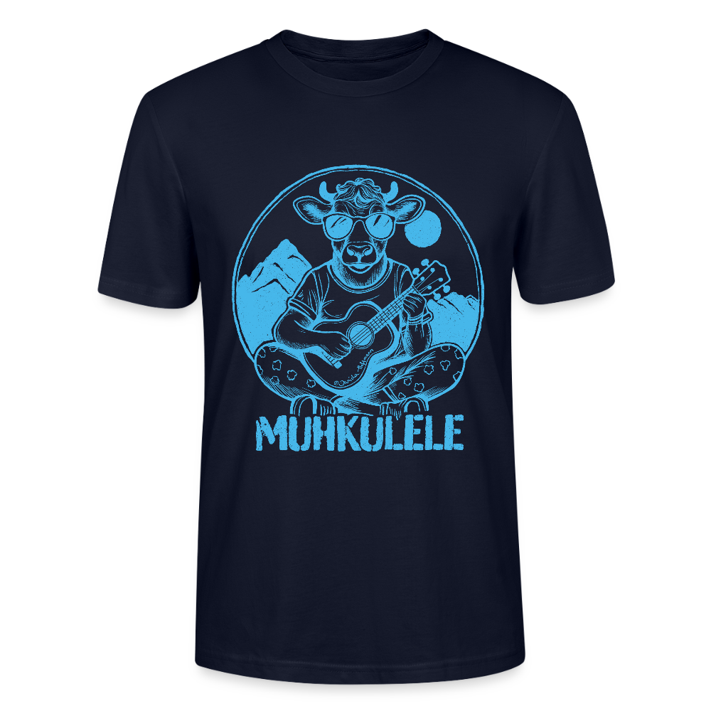 Ukulele Unisex T-Shirt - "Muhkulele" - Navy