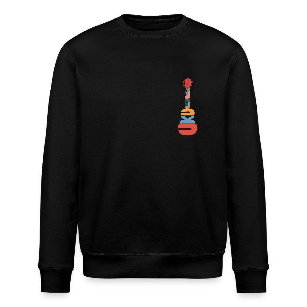 Ukulele-Sweatshirt - "Modern Flowers" - Schwarz