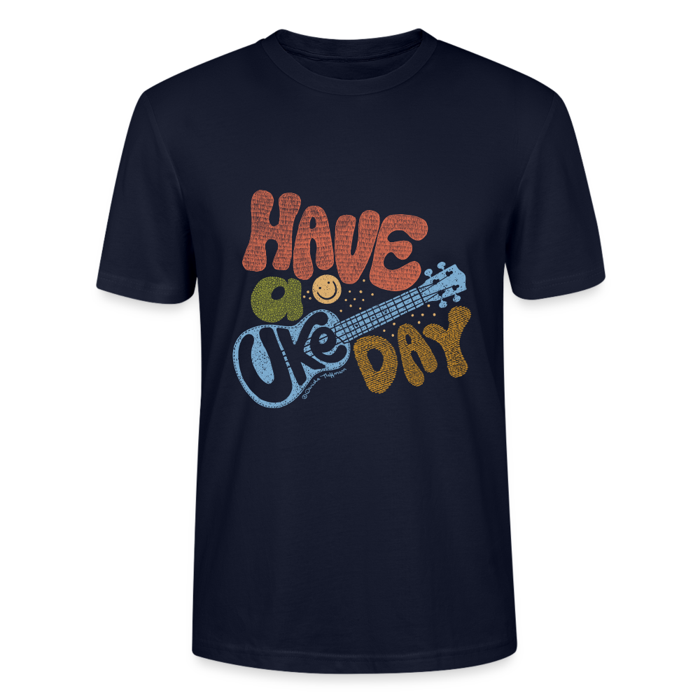 Ukulele T-Shirt Unisex - "Have a Uke Day" - Navy