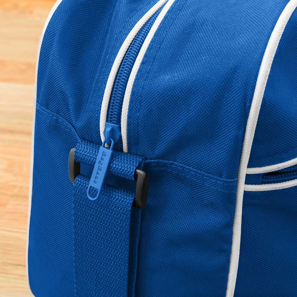 Retro Tasche "Ukes are my sunshine" - Blau/Weiß