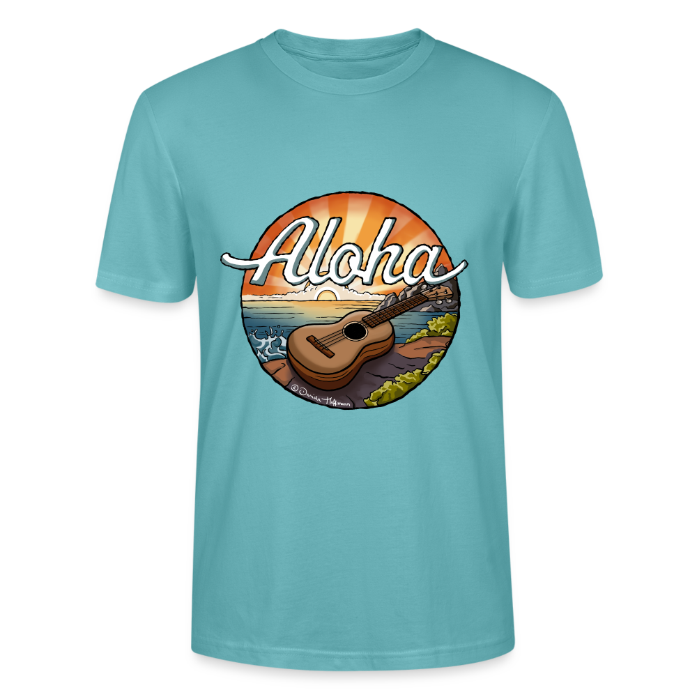 Ukulele T-Shirt Unisex - "Aloha" - Pastelltürkis