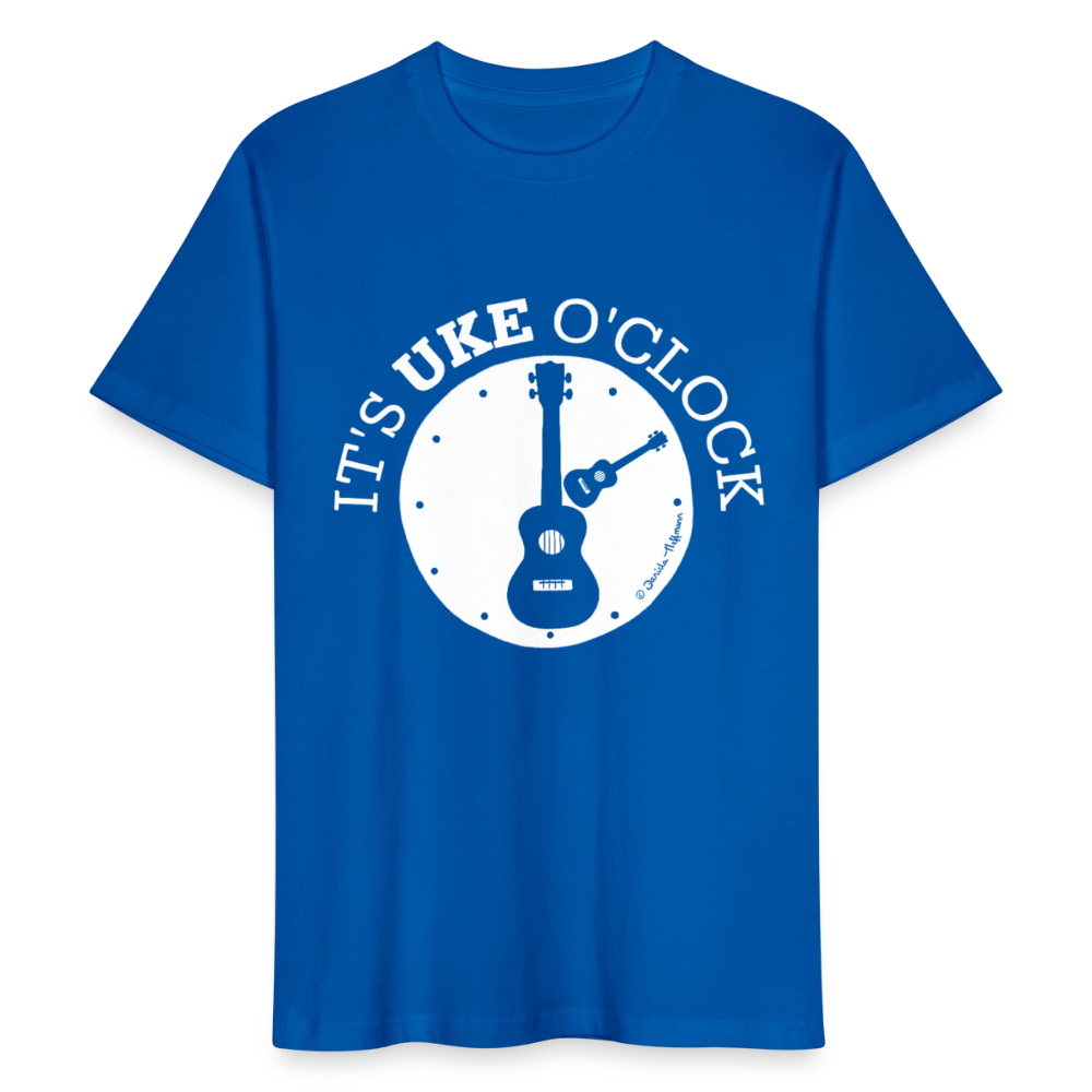Unisex Ukulele-T-Shirt - "It's UKE o'clock" - Pfauenblau
