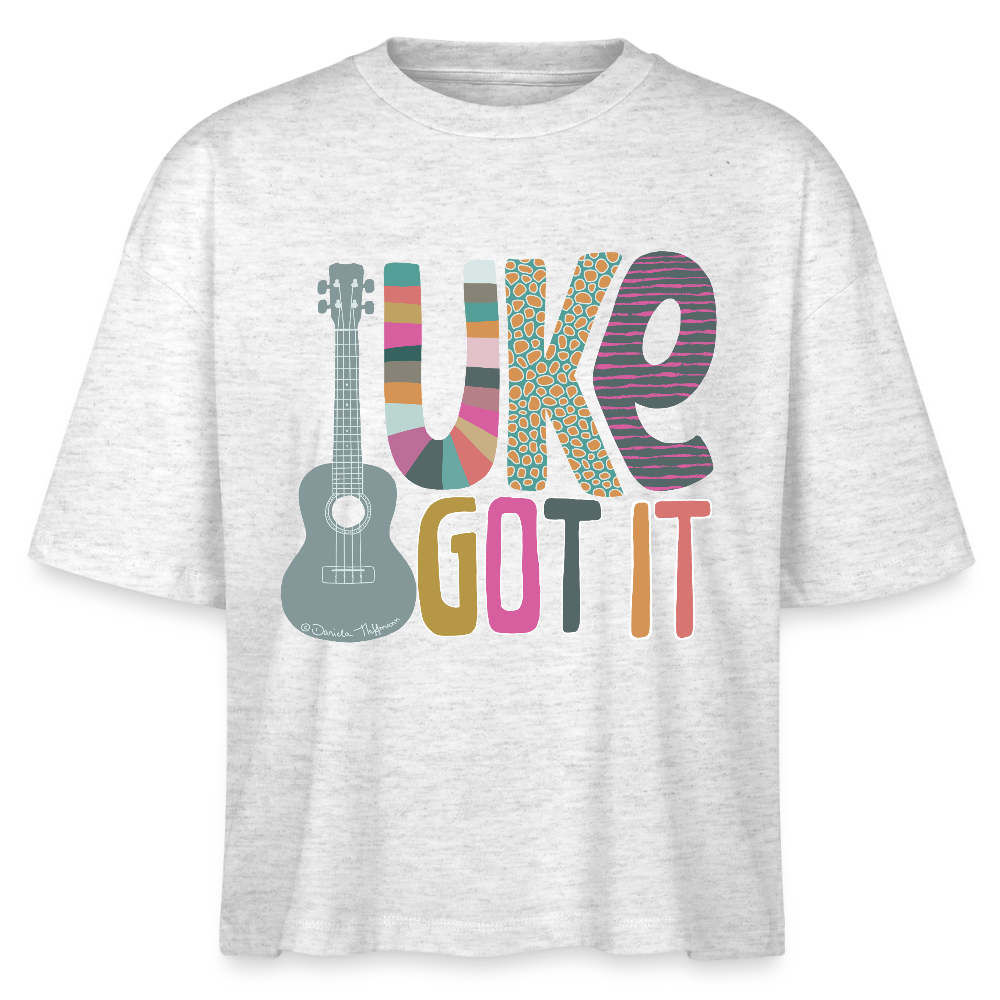 Ukulele Damen-Shirt "UKE got it" - Weiß meliert
