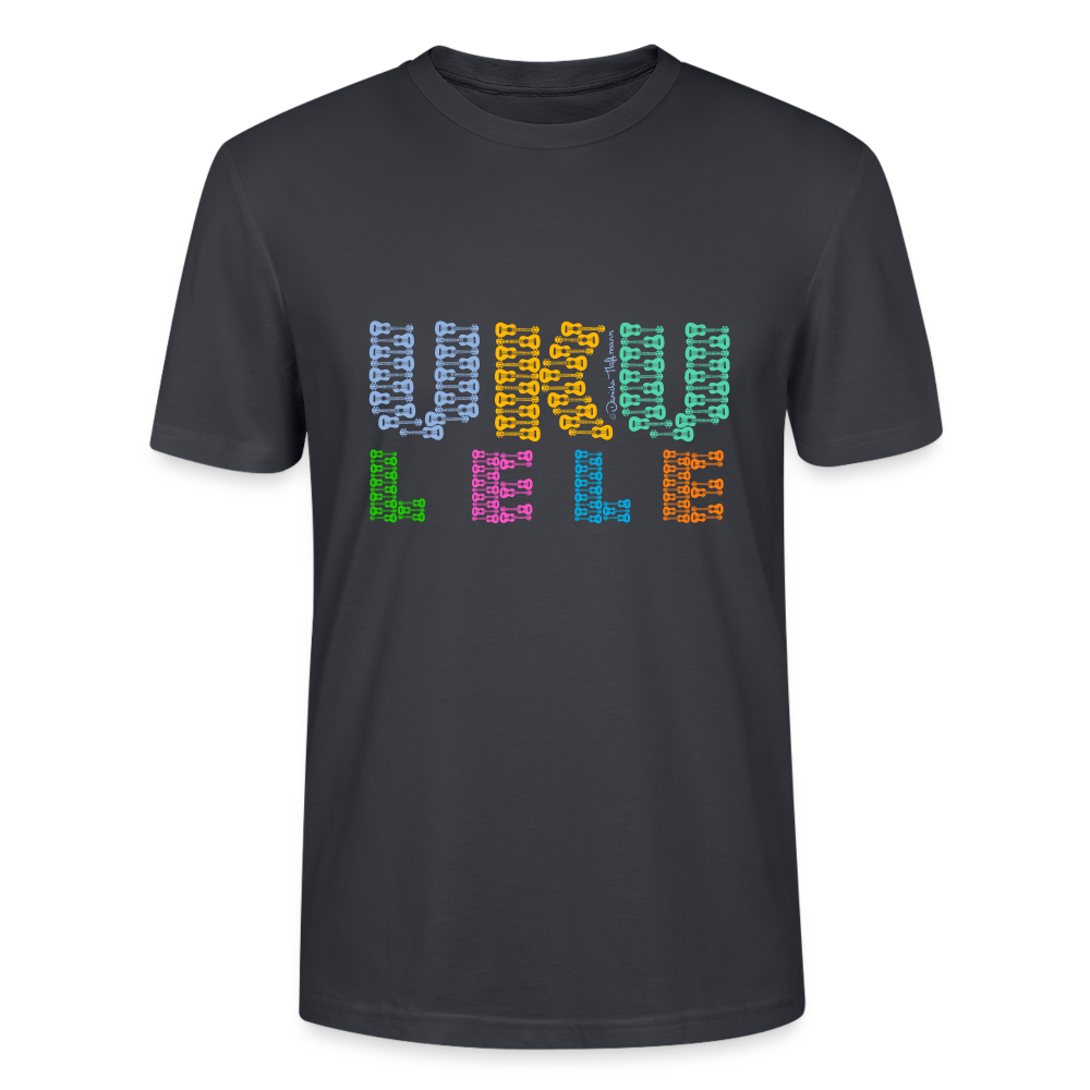Ukulele T-Shirt Unisex - "UKU - LELE" - Dunkles Graublau