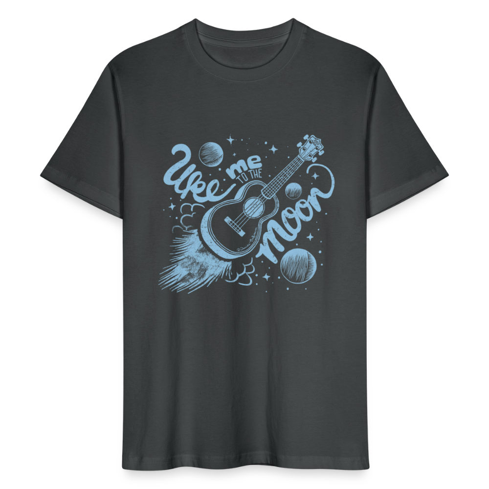 Ukulele T-Shirt Unisex - "Uke me to the moon" - Anthrazit