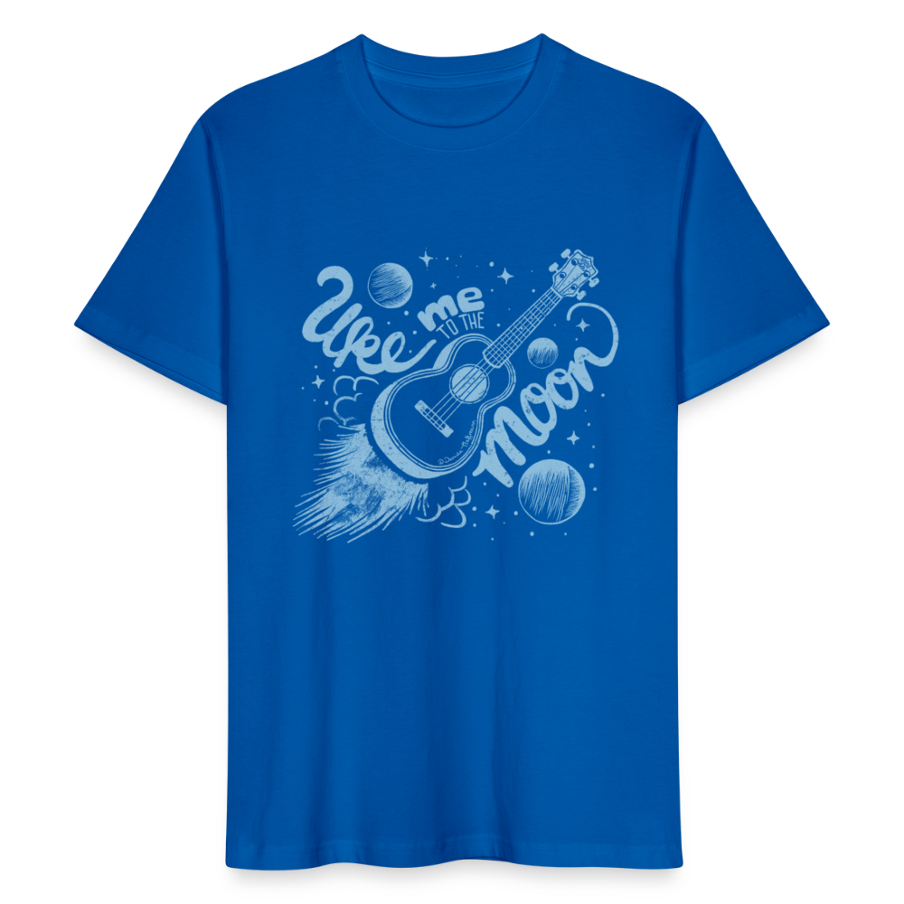 Ukulele T-Shirt Unisex - "Uke me to the moon" - Pfauenblau