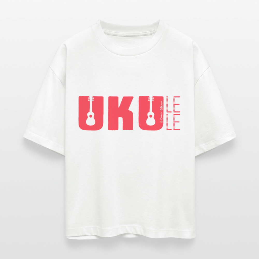 Ukulele Damen-Shirt "UKULELE" - WeiĂ