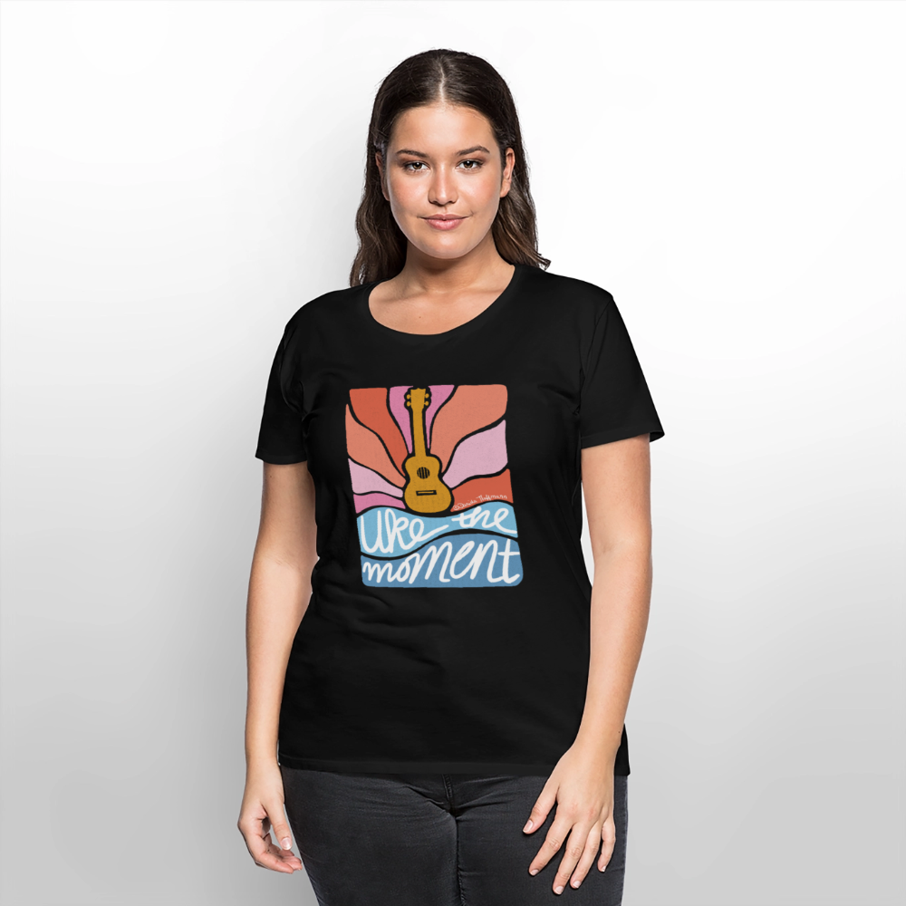 Damen Premium T-Shirt - "Uke the moment" - Schwarz