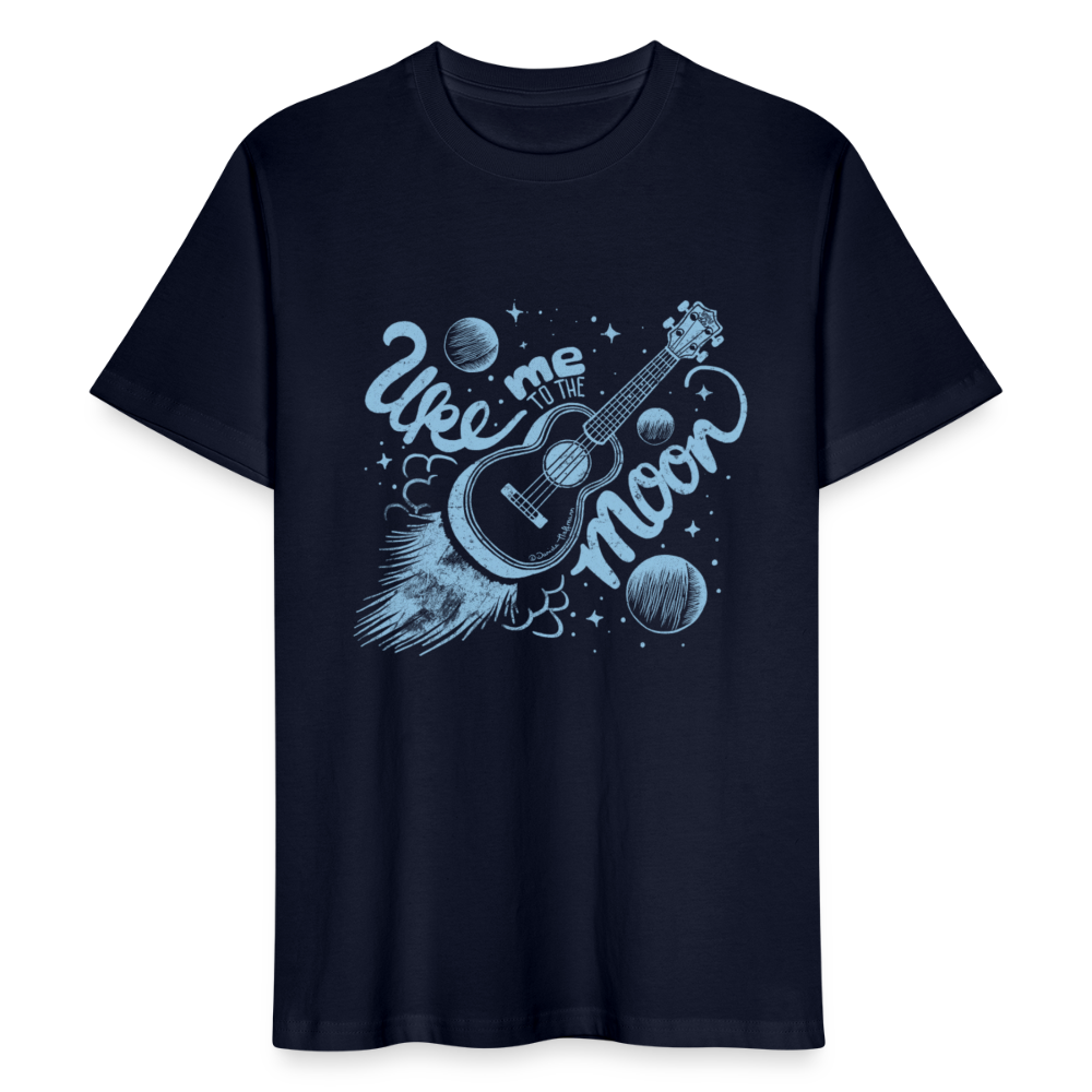 Ukulele T-Shirt Unisex - "Uke me to the moon" - Navy