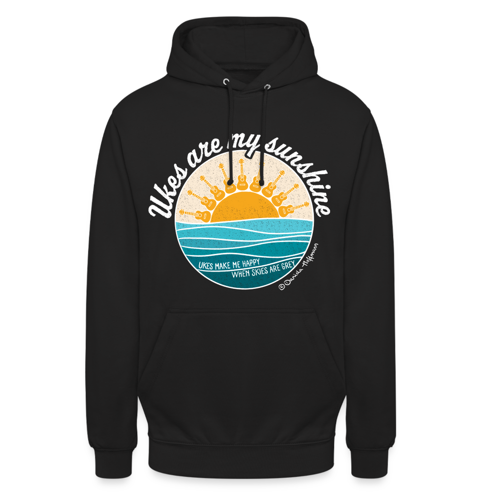 Ukulele Unisex Hoodie - "Ukes are my sunshine" - blue edition - Schwarz