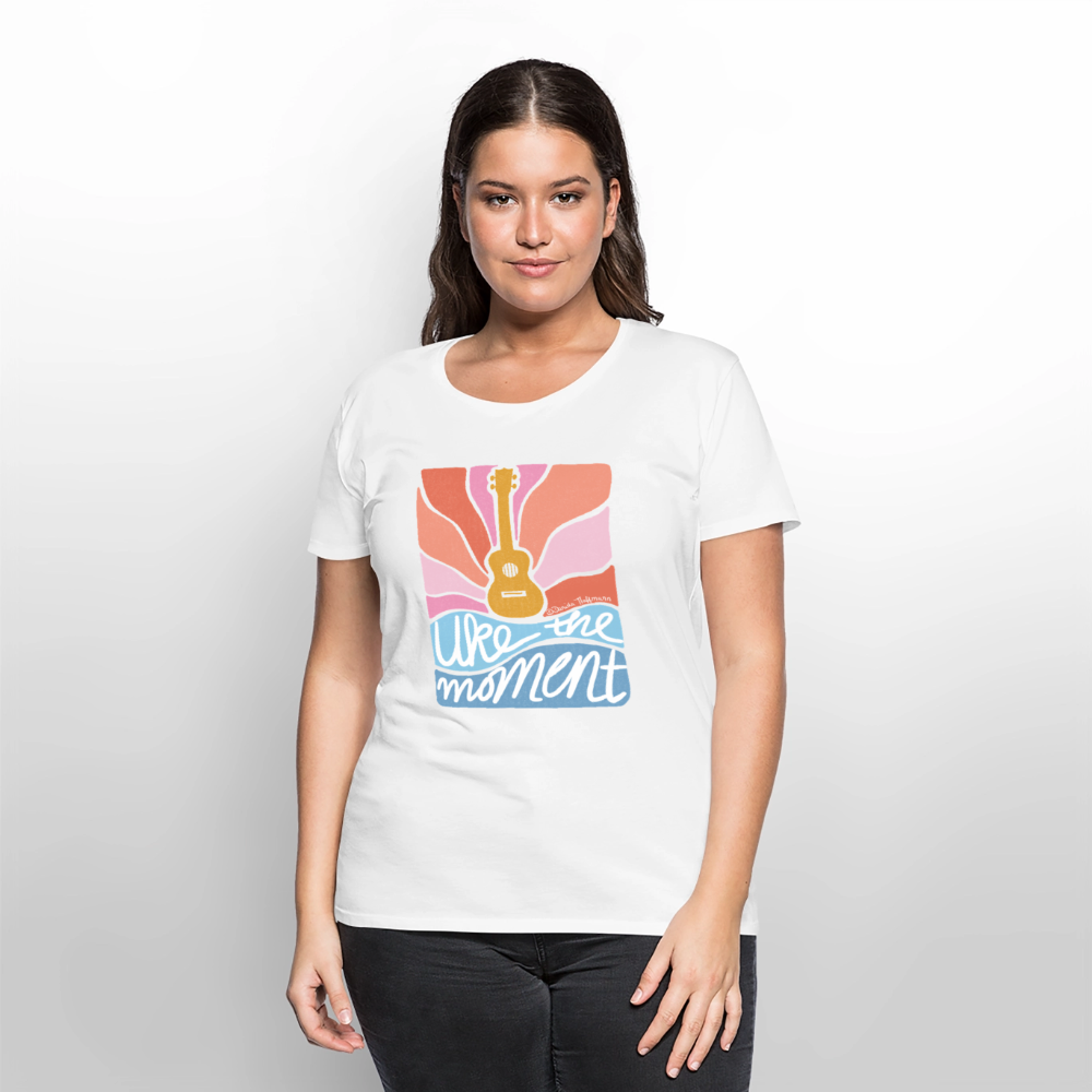 Damen Premium T-Shirt - "Uke the moment" - Weiß