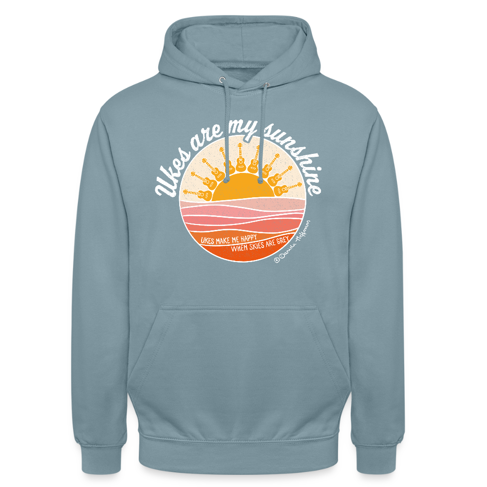 Ukulele Unisex Hoodie - "Ukes are my sunshine" - Nebelblau