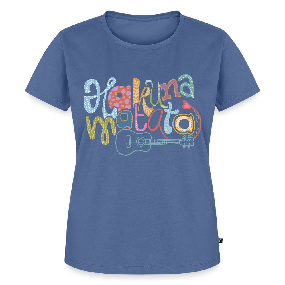 Damen Premium T-Shirt - "Hakuna Matata" - Taubenblau