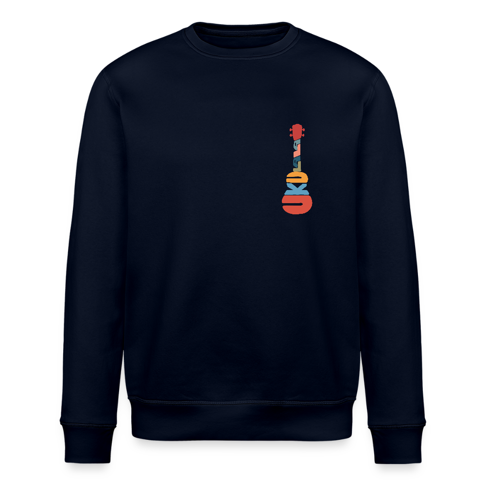 Ukulele-Sweatshirt - "Modern Flowers" - Navy