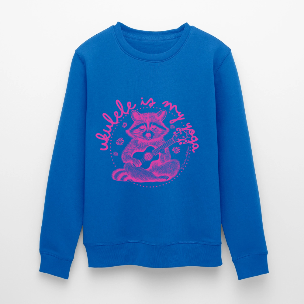 Ukulele-Sweatshirt - "Ukulele is my yoga" - Königsblau