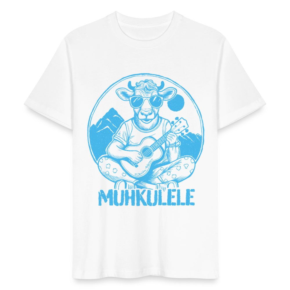 Ukulele Unisex T-Shirt - "Muhkulele" - Weiß