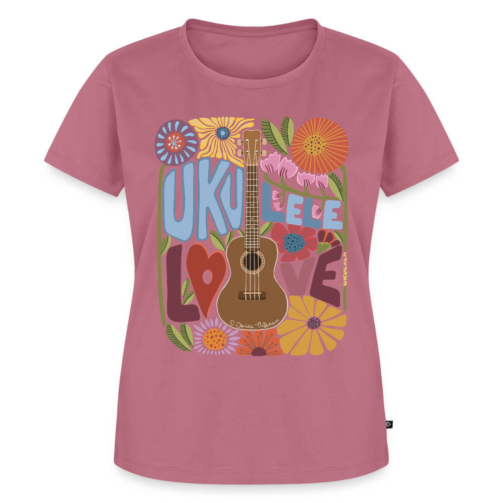 Damen Premium T-Shirt - "Ukulele love" - Mauve