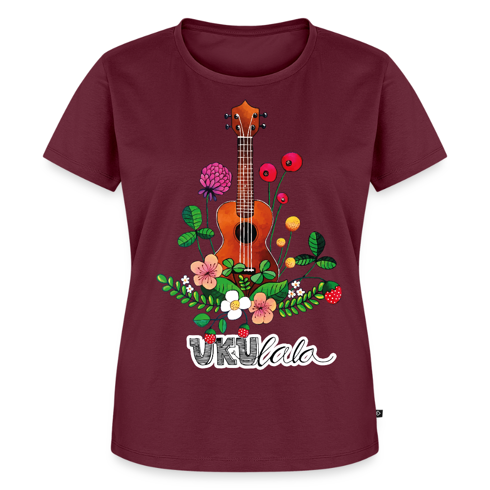 Damen Premium T-Shirt - "UKUlala" - Burgunderrot