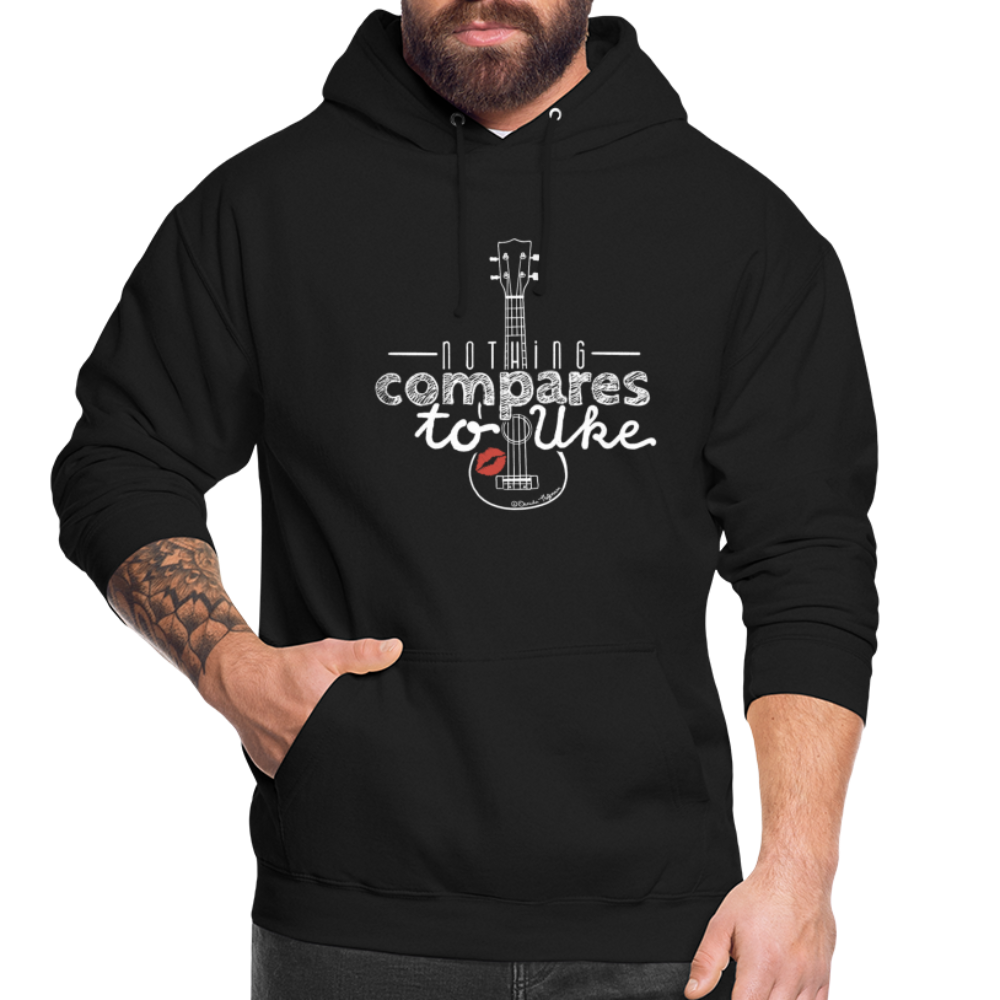 Ukulele Unisex Hoodie - "Nothing compares to Uke" - Schwarz
