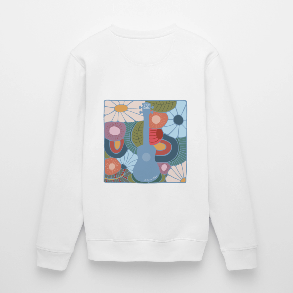 Ukulele-Sweatshirt - "Modern Flowers" - Weiß