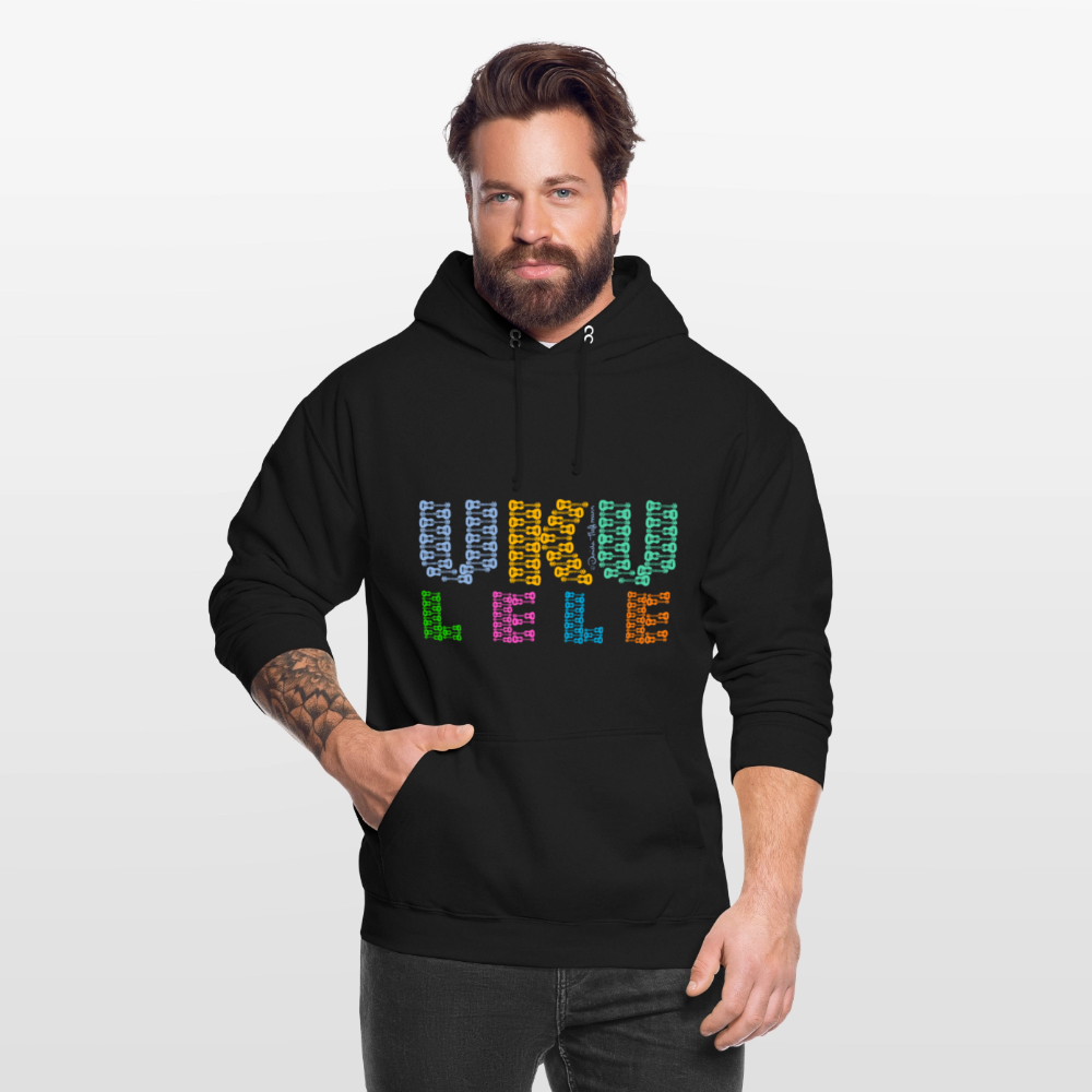 Ukulele Unisex Hoodie - "UKU - LELE" - Schwarz