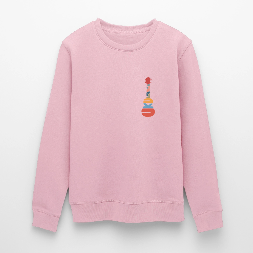 Ukulele-Sweatshirt - "Modern Flowers" - Hellrosa