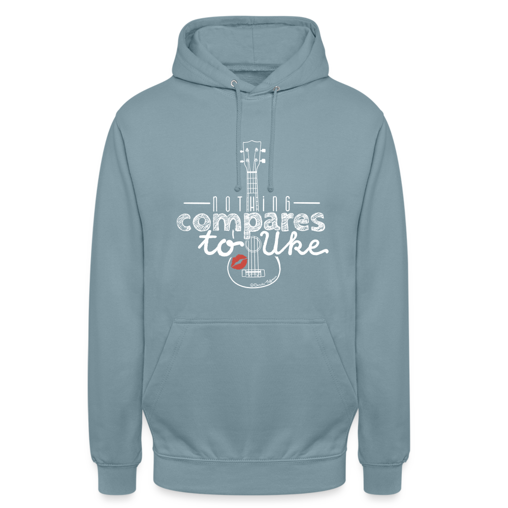 Ukulele Unisex Hoodie - "Nothing compares to Uke" - Nebelblau