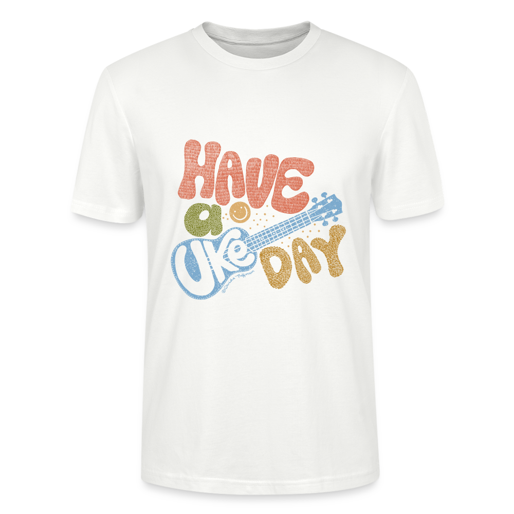 Ukulele T-Shirt Unisex - "Have a Uke Day" - Weiß