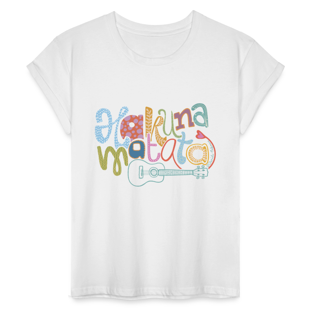 Ukulele Damen T-Shirt - "Hakuna Matata" - Weiß