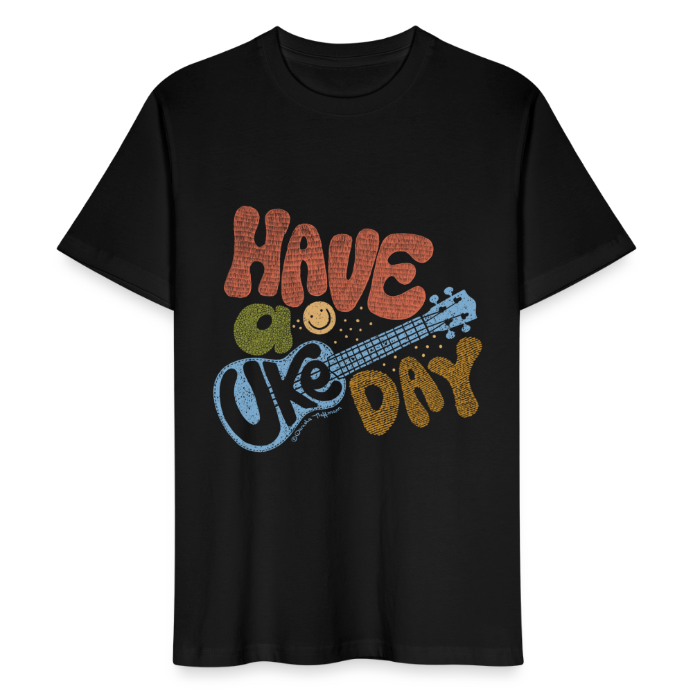 Ukulele T-Shirt Unisex - "Have a Uke Day" - Schwarz