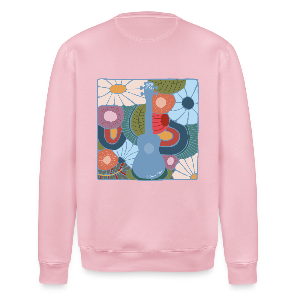 Ukulele-Sweatshirt - "Modern Flowers" - Hellrosa