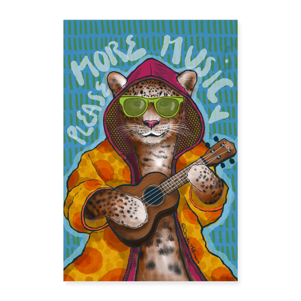 NEU! Poster "More Music Please" - 60x90 cm - Weiß