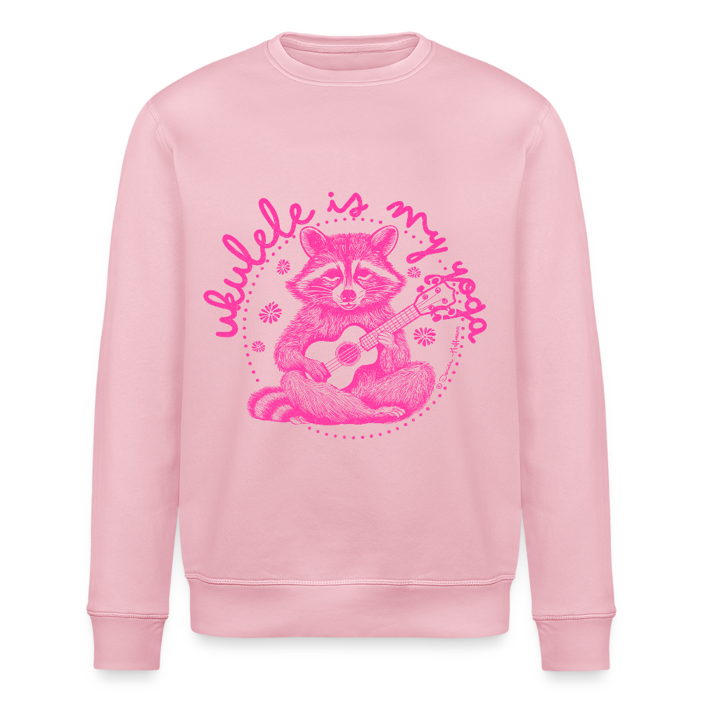 Ukulele-Sweatshirt - "Ukulele is my yoga" - Hellrosa