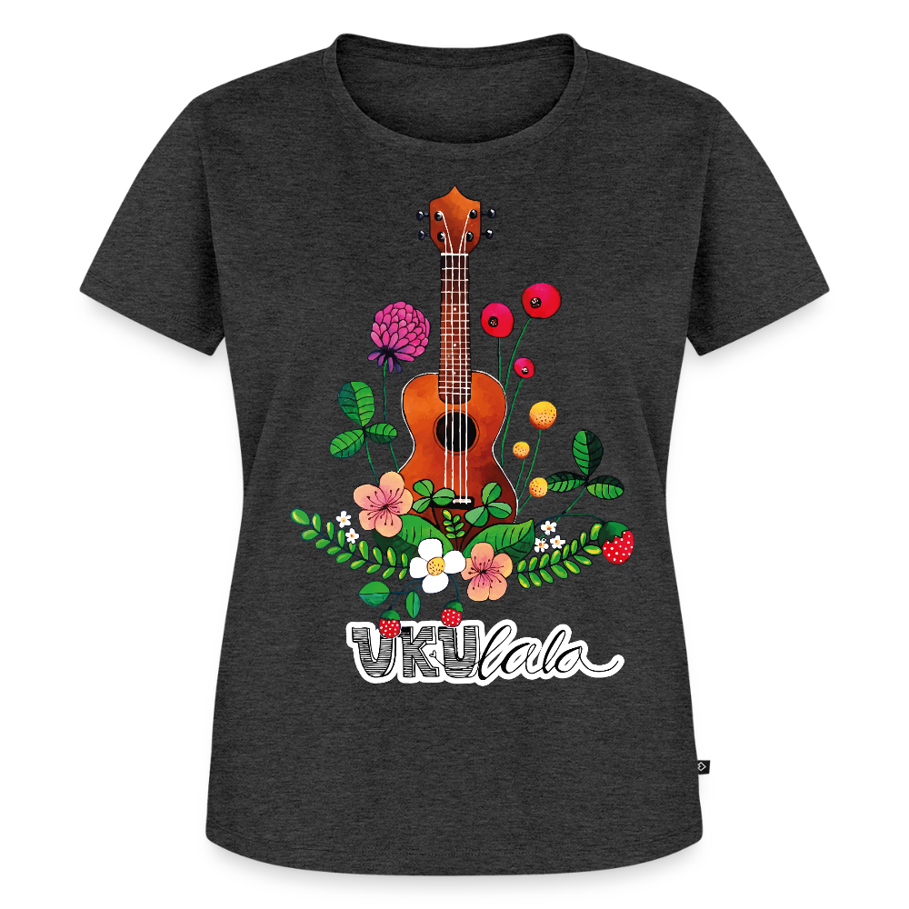 Damen Premium T-Shirt - "UKUlala" - Anthrazit meliert