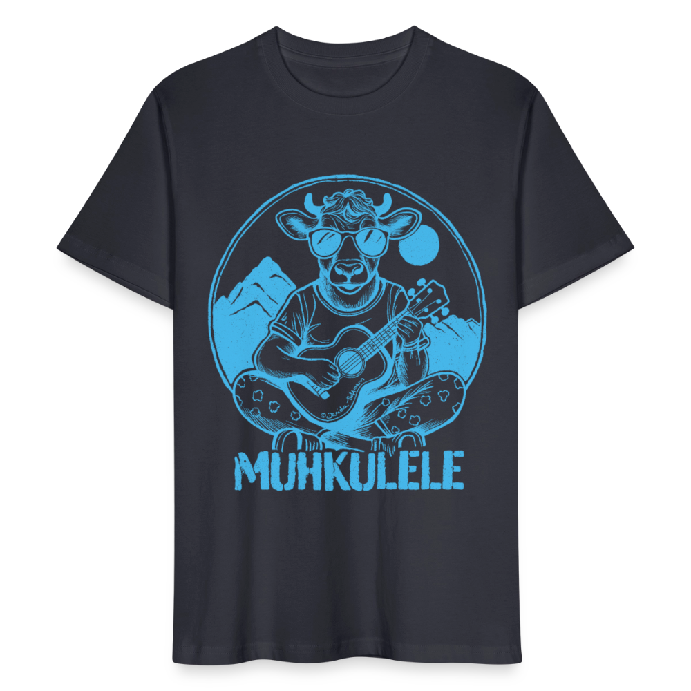 Ukulele Unisex T-Shirt - "Muhkulele" - Dunkles Graublau