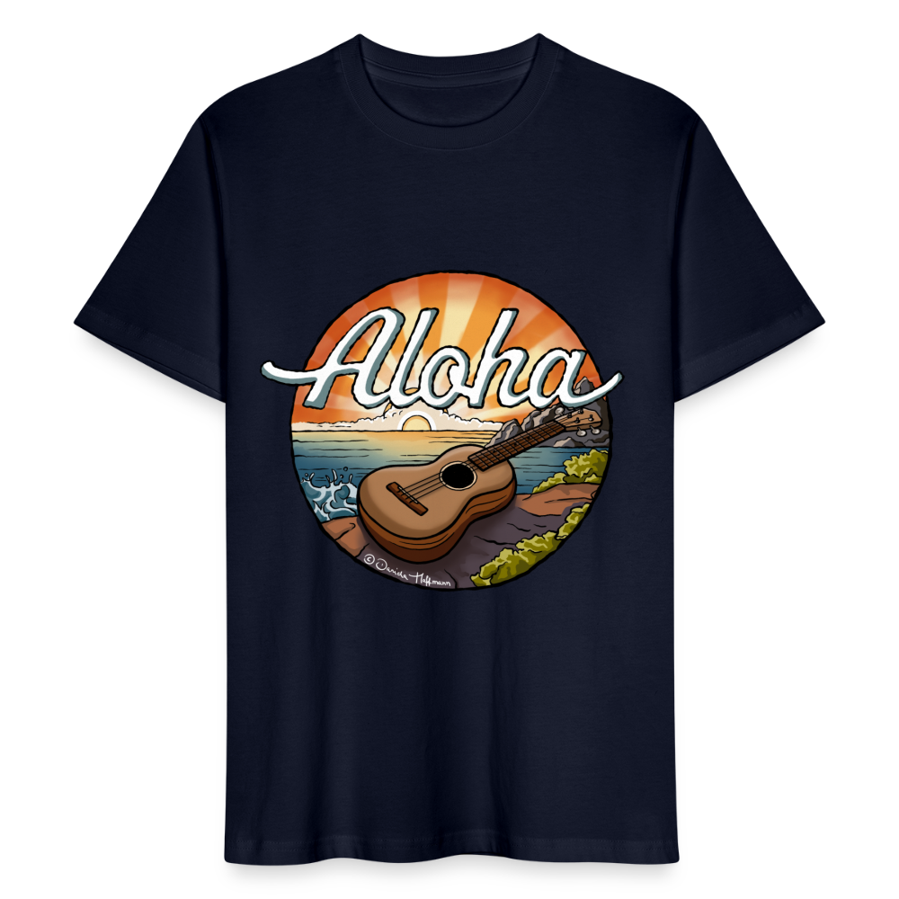 Ukulele T-Shirt Unisex - "Aloha" - Navy