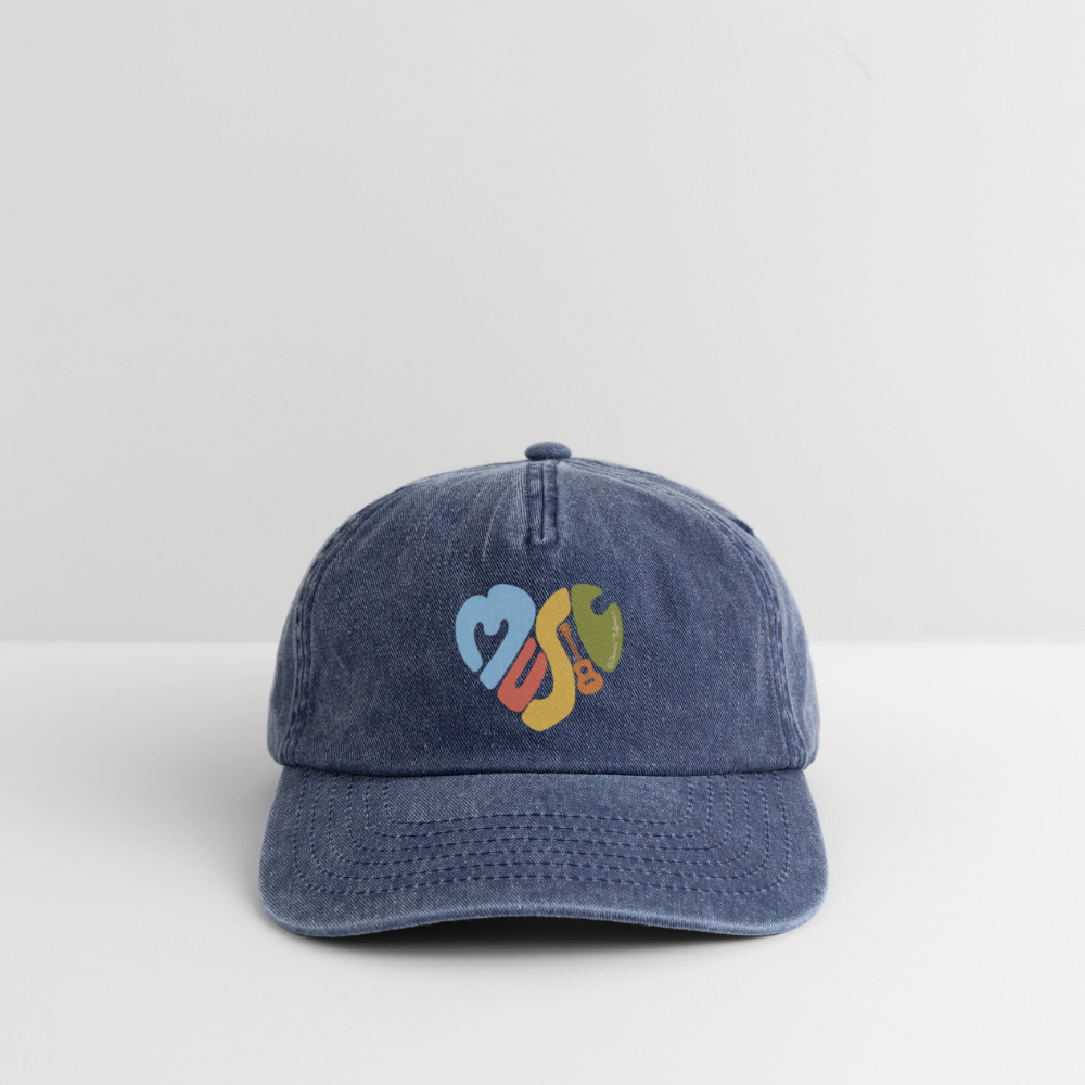 Vintage Cap - "Music Love" - Vintage Denim