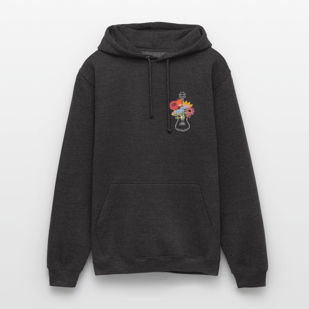 Ukulele Unisex Hoodie - "Flower Power" - Anthrazit